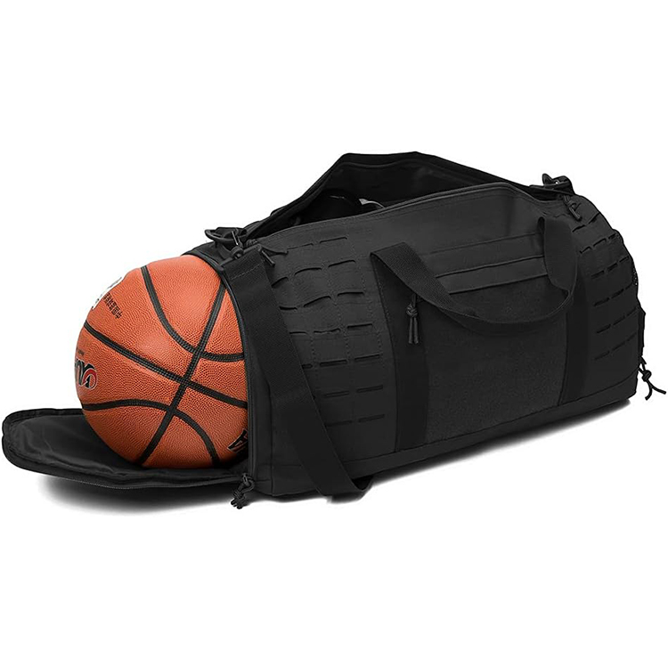 Tactical backpack Manufacturer 40L Duffel Bag Laser Molle System Shoes Compartment For Weekender Bag