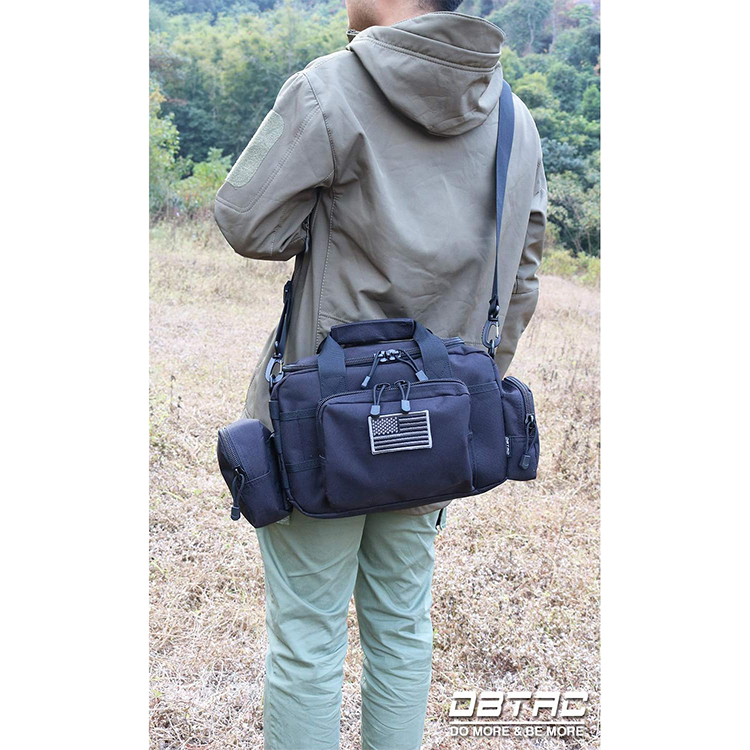 Tactical Bag Supplier 2-Pistol Bag Handgun Duffel Bag with Lockable Zipper for Shooting Range Outdoor Hunting