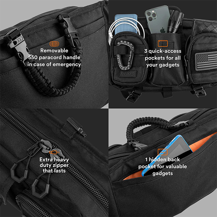 Tactical Modular Admin Pouch Shoulder Strap Daily Usage Shoulder Bag For Phone Bank Card 