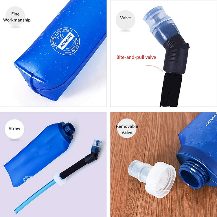 420ML 500ML Eco TPU Soft Flask Drinking Water Bottle For Running Cycling 