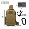 Wholesale Tactical Bag Manufacturer Waterproof Tactical Shouler Bag USB Sling Pack For Man 
