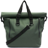 Waterproof Snow Two Tone Army Green Roll Top Closed Large Tote Bag For Shopping 
