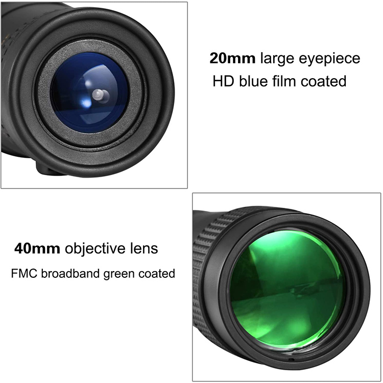 10-30x40 Zoom Monocular Lightweight Pocket Monoscope with Bak4 Lens
