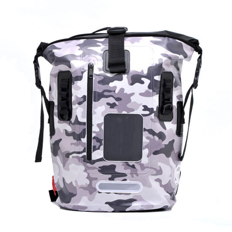 Camo Dry Bag Customized Camouflage Pattern PVC Tarpaulin Waterproof Backpack 20L for Man 