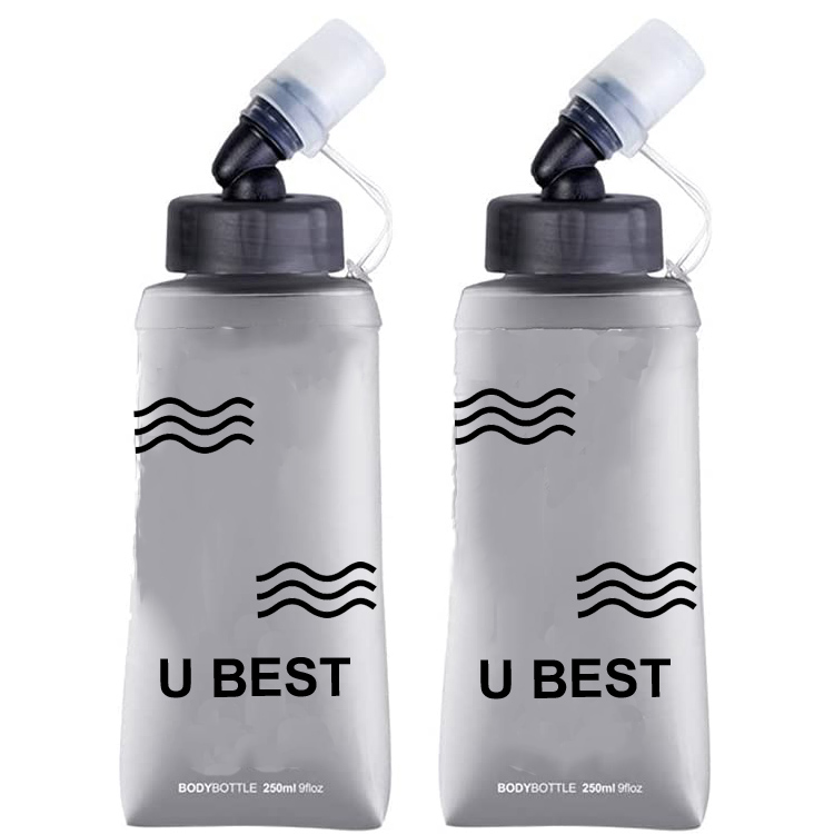 500ml 250ml Foldable Soft Water Kettle Sports BPA PVC Free Flask Hydration Bottles